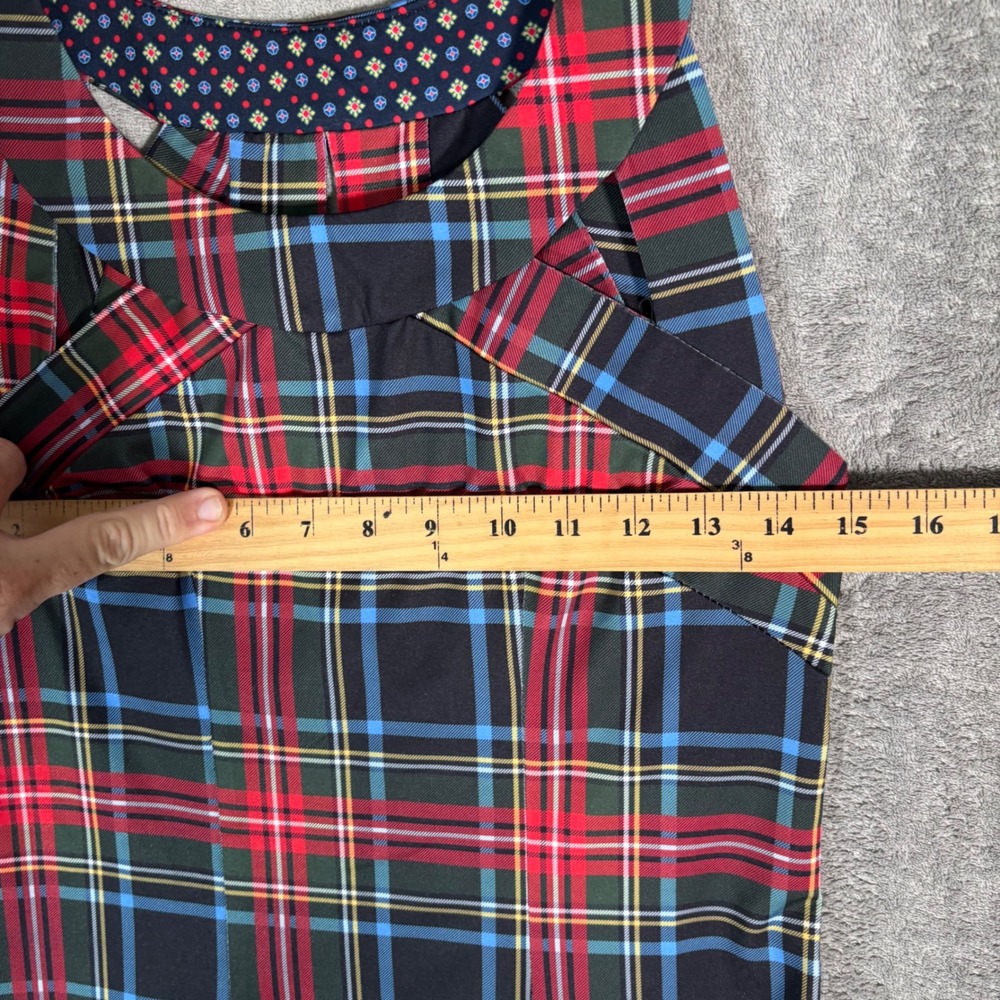 Gretchen Scott Isosceles Dress Duke of York Black Multi Plaid‎ Tartan XS NEW - Picture 10 of 13